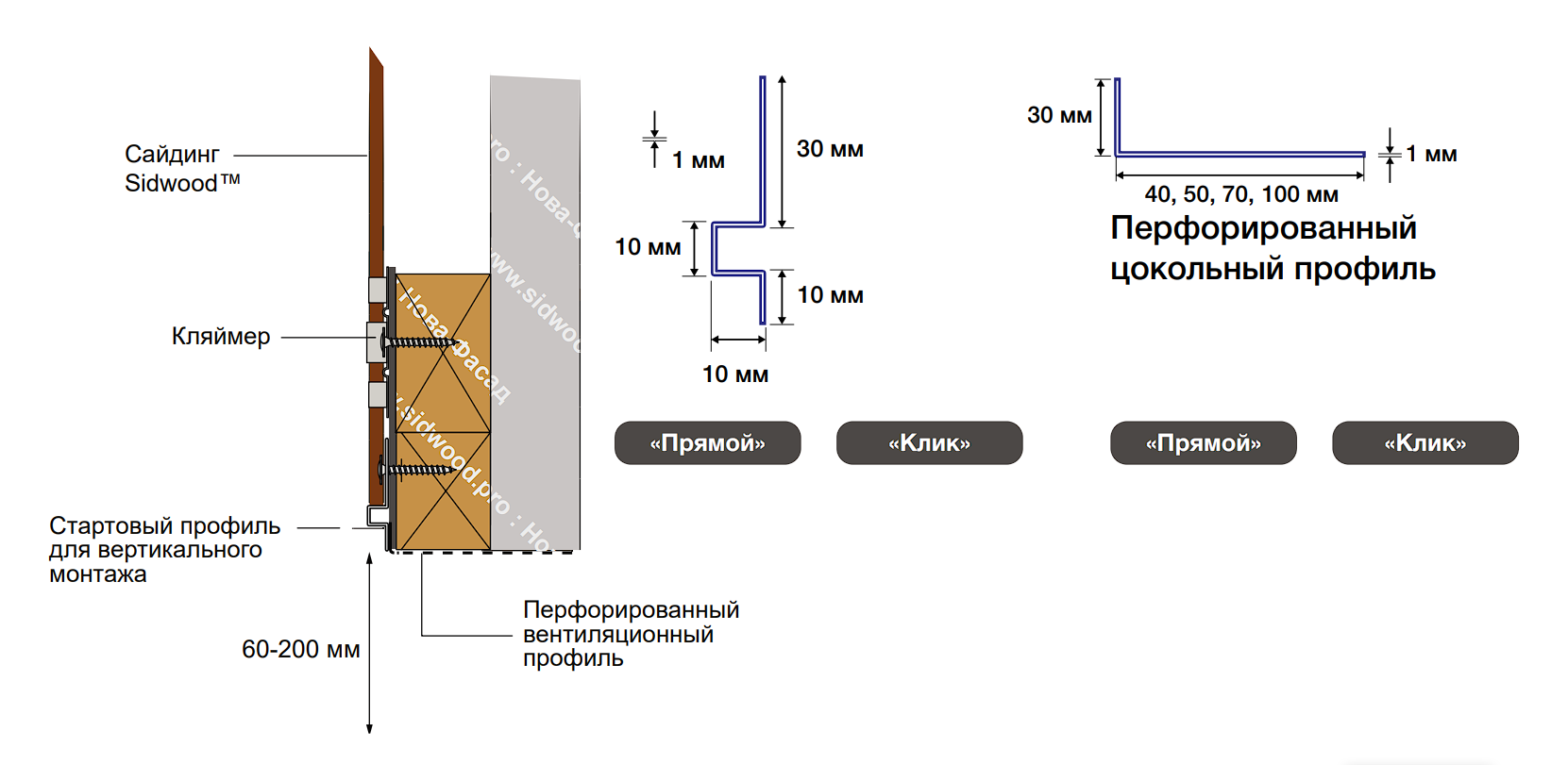 Монтаж СайдВуд — официальная схема 10